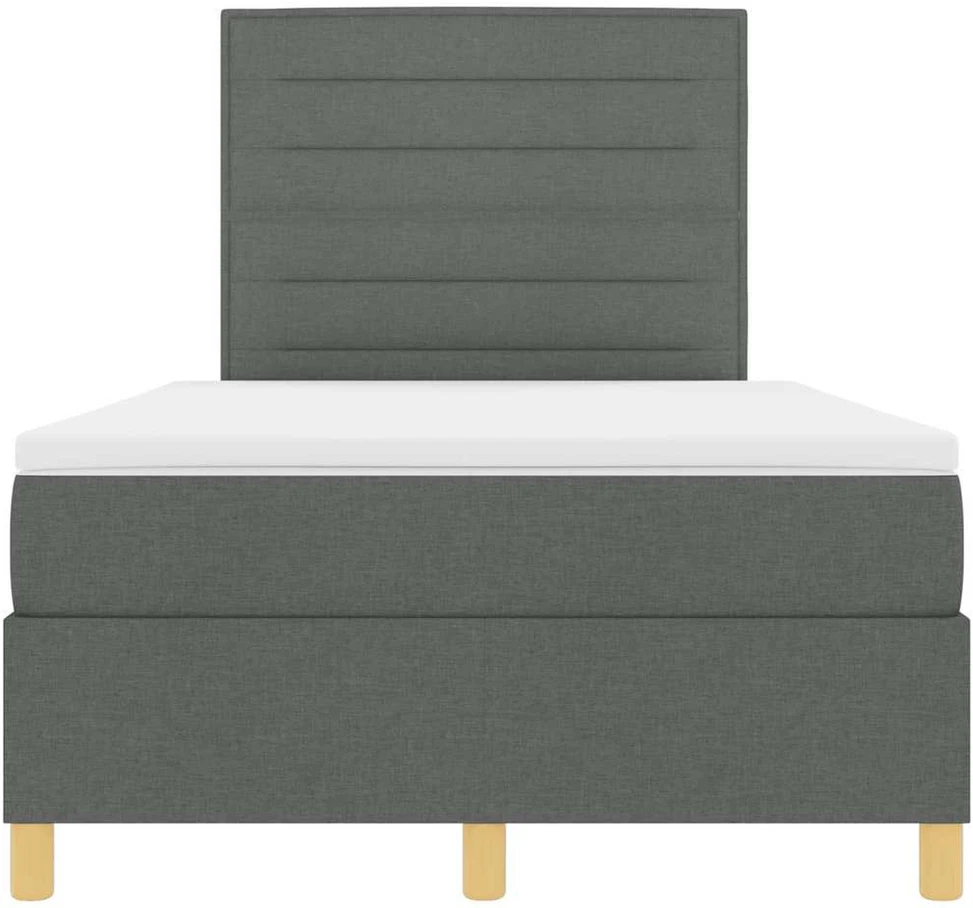 LED Čiužinio Lova Tamsiai pilka 120 x 190 cm audinys