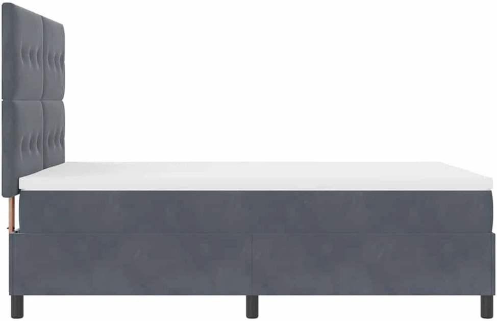 LED Čiužinio Lova Tamsiai pilka 160 x 200 cm Aksomas