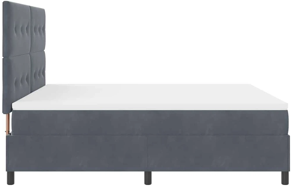 LED Čiužinio Lova Tamsiai pilka 180 x 200 cm Aksomas