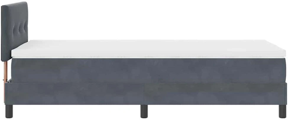 LED Čiužinio Lova Tamsiai pilka 80 x 200 cm Aksomas