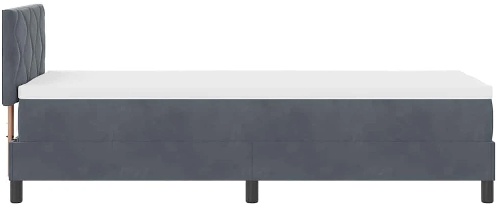 LED Čiužinio Lova Tamsiai pilka 80 x 200 cm Aksomas