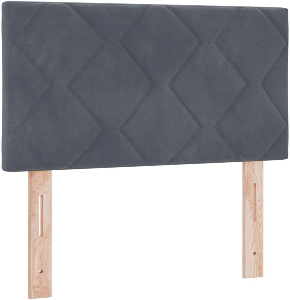 LED Čiužinio Lova Tamsiai pilka 80 x 200 cm Aksomas