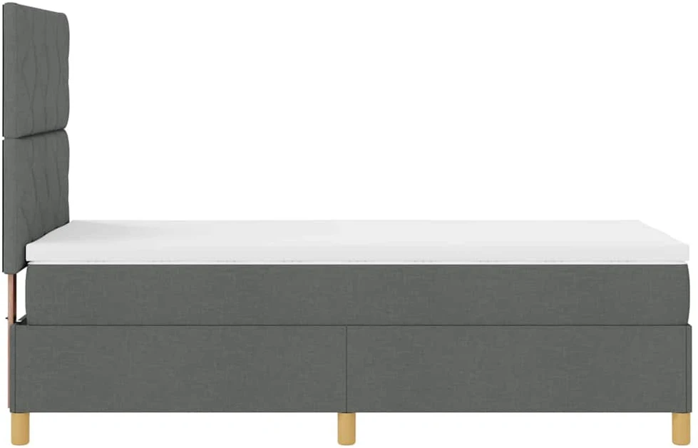 LED Čiužinio Lova Tamsiai pilka 90 x 190 cm audinys