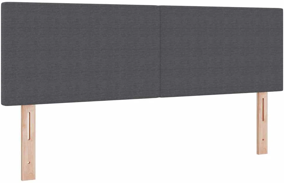 LED Čiužinio Lova Tamsiai pilka ir balta 160 x 200 cm
