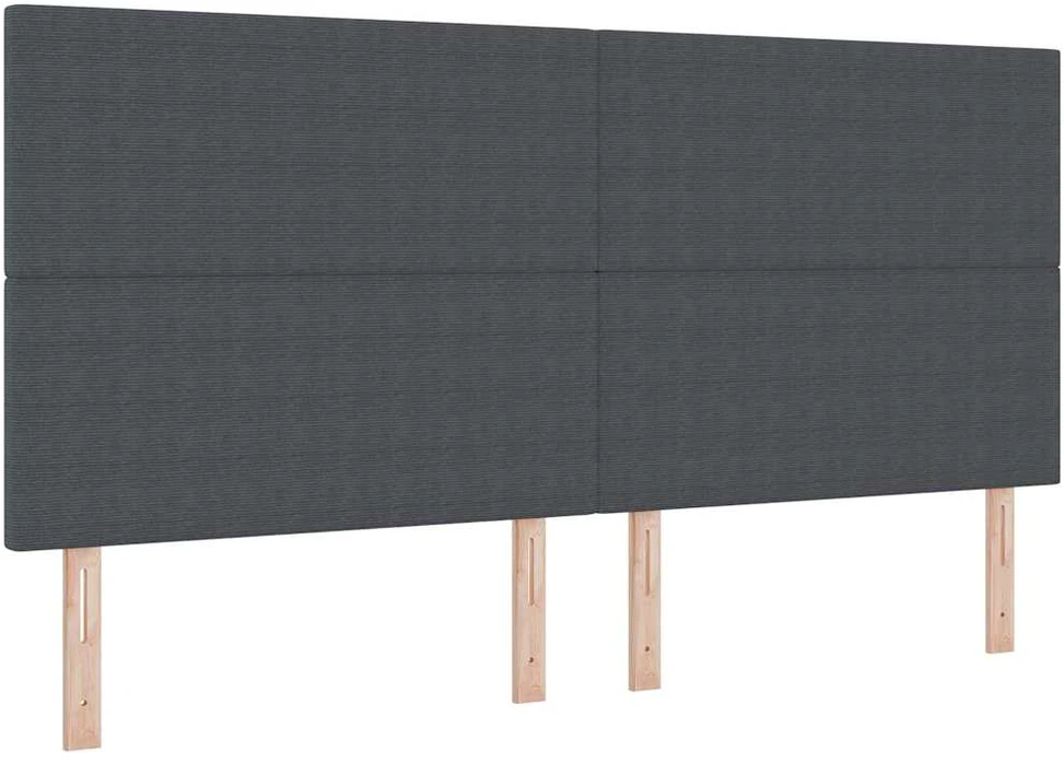 LED Čiužinio Lova Tamsiai pilka ir balta 200 x 200 cm