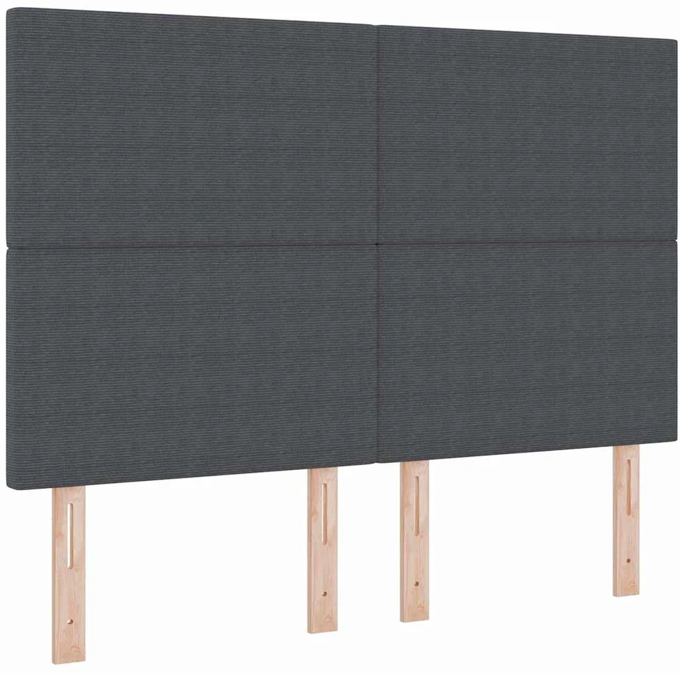 LED Čiužinio Lova Tamsiai pilka ir balta 160 x 200 cm