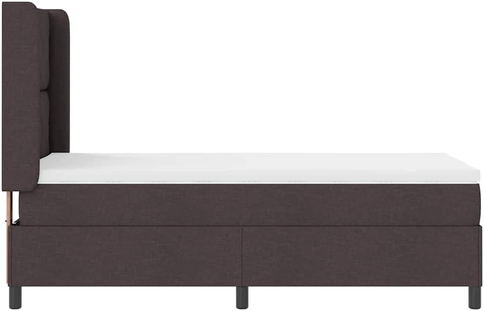 LED Čiužinio Lova Tamsiai rudas 100 x 200 cm audinys