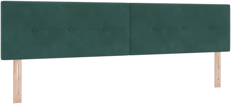LED Čiužinio Lova Tamsiai žalia 200 x 200 cm Aksomas