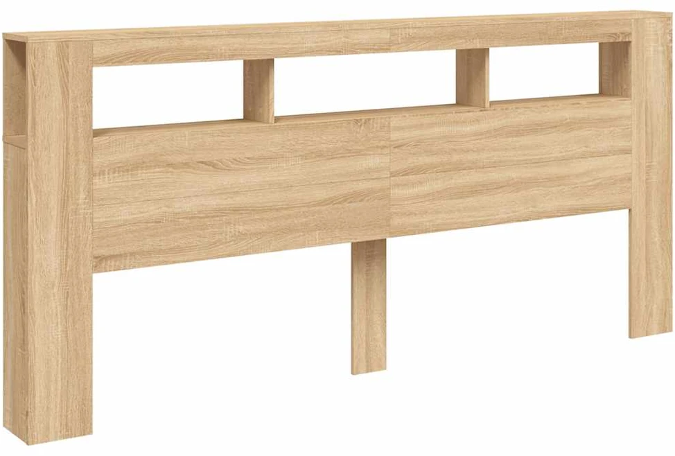 LED galvūgalis, ąžuolo, 220x18,5x103,5cm, apdirbta mediena
