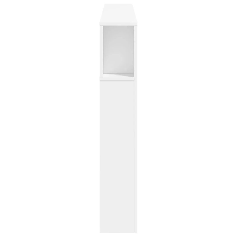 LED galvūgalis, baltas, 160x18,5x103,5cm, apdirbta mediena