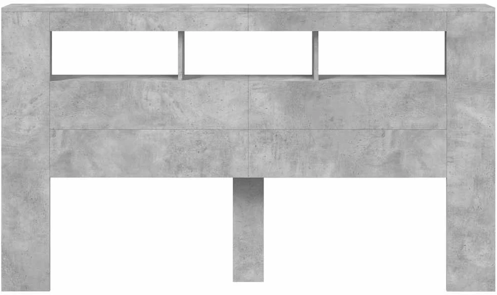LED galvūgalis, betono, 180x18,5x103,5cm, apdirbta mediena