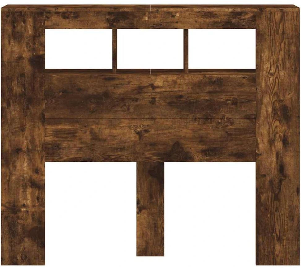 LED galvūgalis, dūminio ąžuolo, 120x18,5x103,5cm, mediena