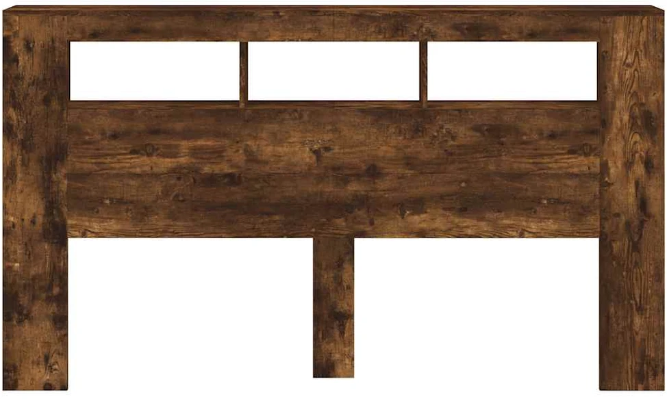 LED galvūgalis, dūminio ąžuolo, 180x18,5x103,5cm, mediena