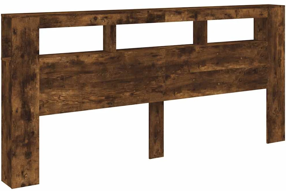 LED galvūgalis, dūminio ąžuolo, 220x18,5x103,5cm, mediena
