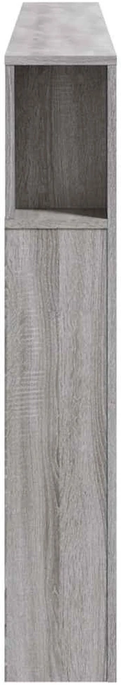 LED galvūgalis, pilkas ąžuolo, 200x18,5x103,5cm, mediena