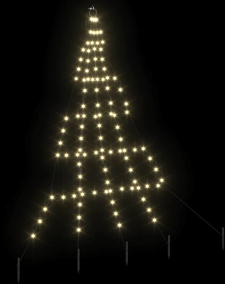 LED Kalėdinė eglutė su žemės kuoleliais Šilta balta 182 cm