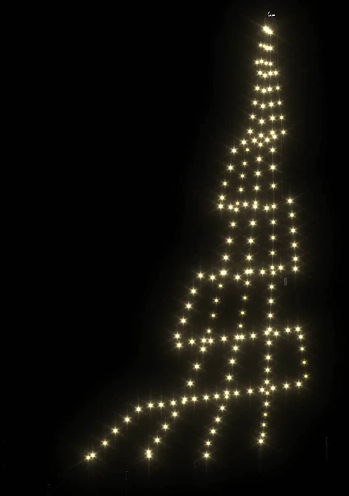 LED Kalėdinė eglutė su žemės kuoleliais Šilta balta 306 cm