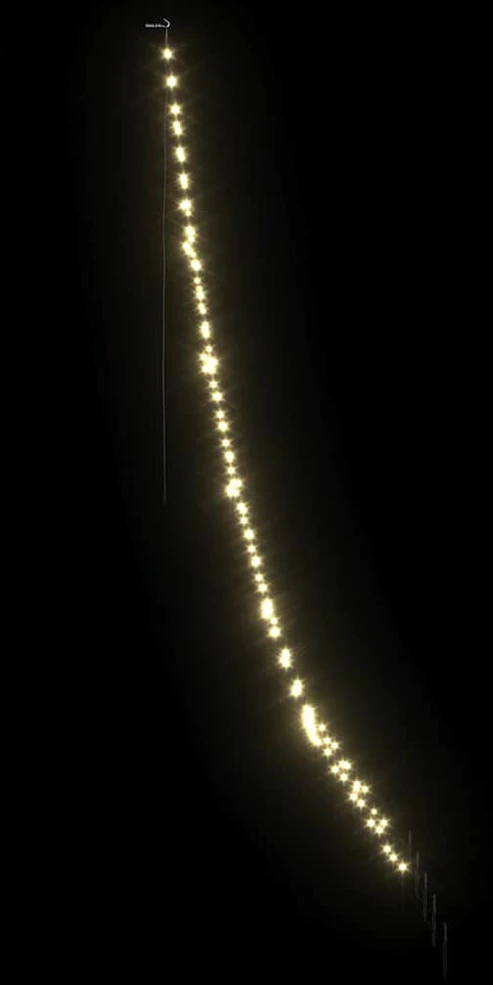 LED Kalėdinė eglutė su žemės kuoleliais Šilta balta 306 cm