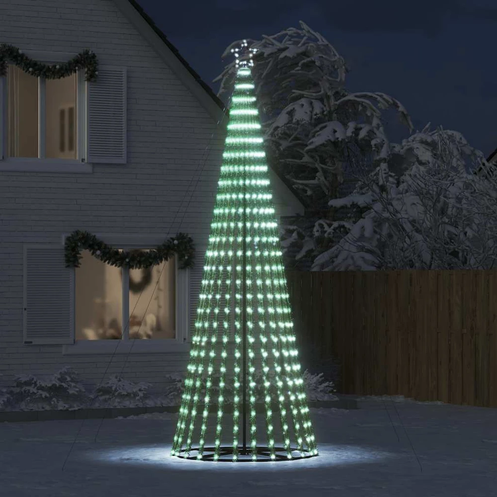 LED Kalėdų eglutė 1028 LEDs Šalta Balta 403 cm