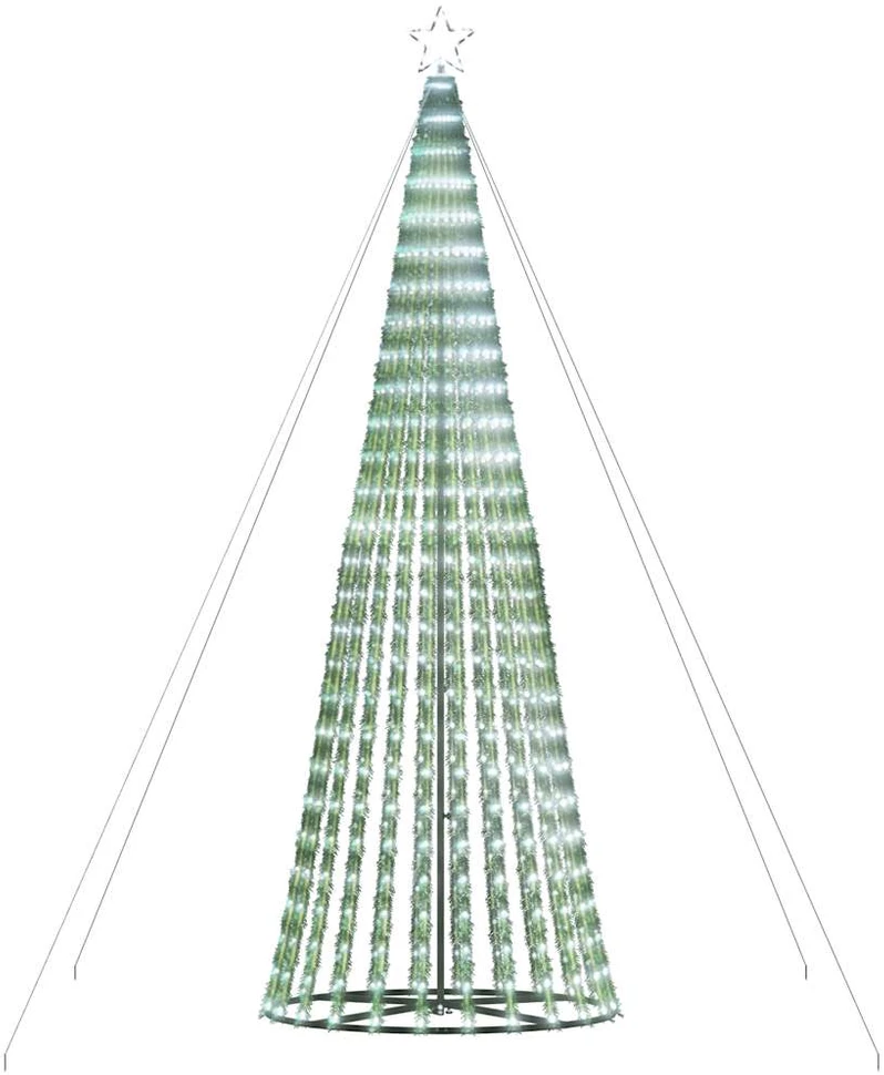 LED Kalėdų eglutė 1028 LEDs Šalta Balta 403 cm