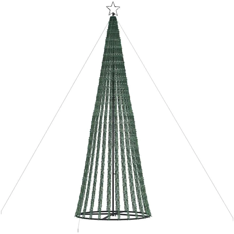 LED Kalėdų eglutė 1028 LEDs Šalta Balta 403 cm