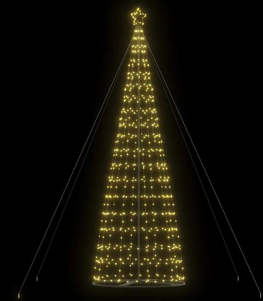 LED Kalėdų eglutė 1534 LEDs Šilta Balta 500 cm