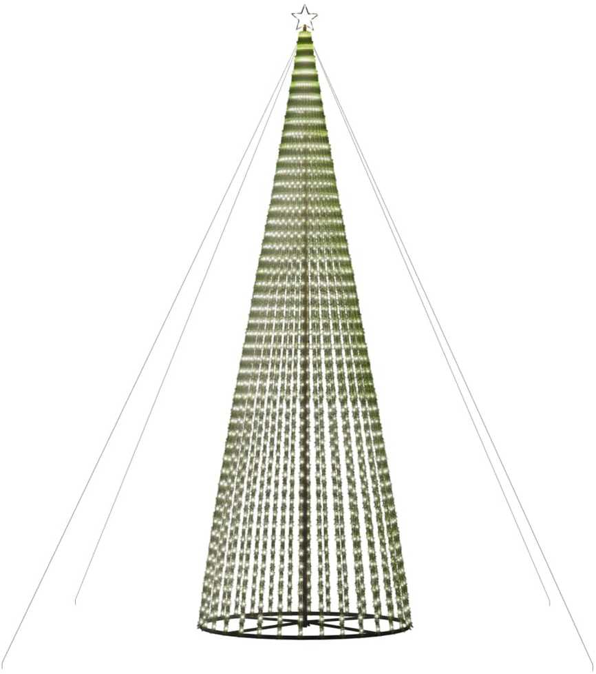 Šviečianti Kalėdų eglutė, 500cm, 1544 šaltos LED, kūgio formos