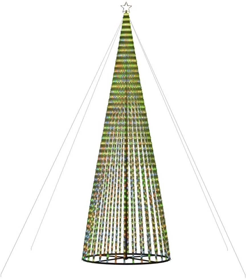 Šviečianti Kalėdų eglutė, 500cm, 1544 LED, kūgio formos