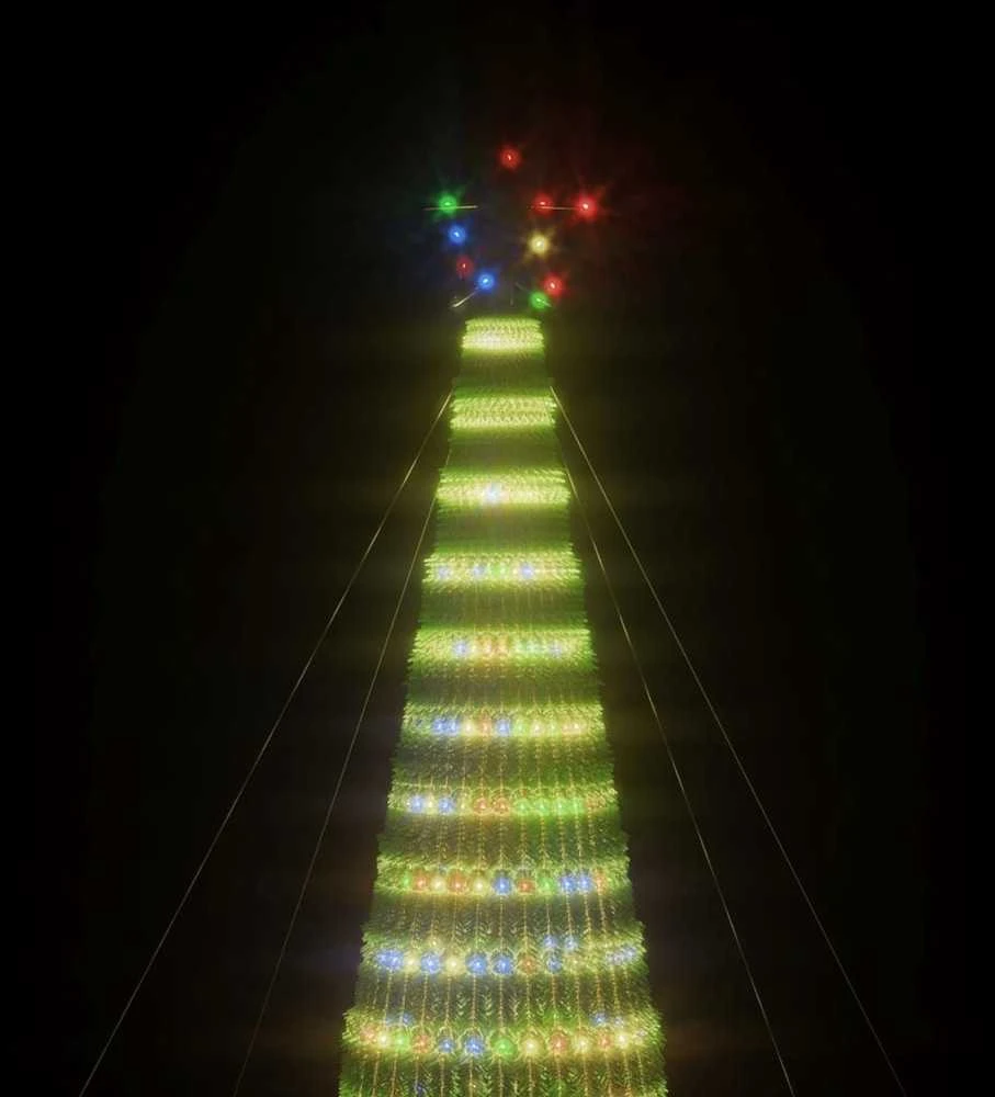 Šviečianti Kalėdų eglutė, 500cm, 1544 LED, kūgio formos