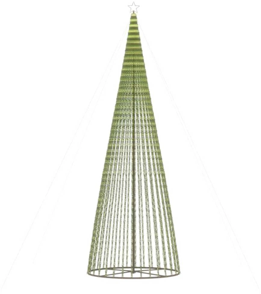 Šviečianti Kalėdų eglutė, 500cm, 1544 šiltos LED, kūgio formos
