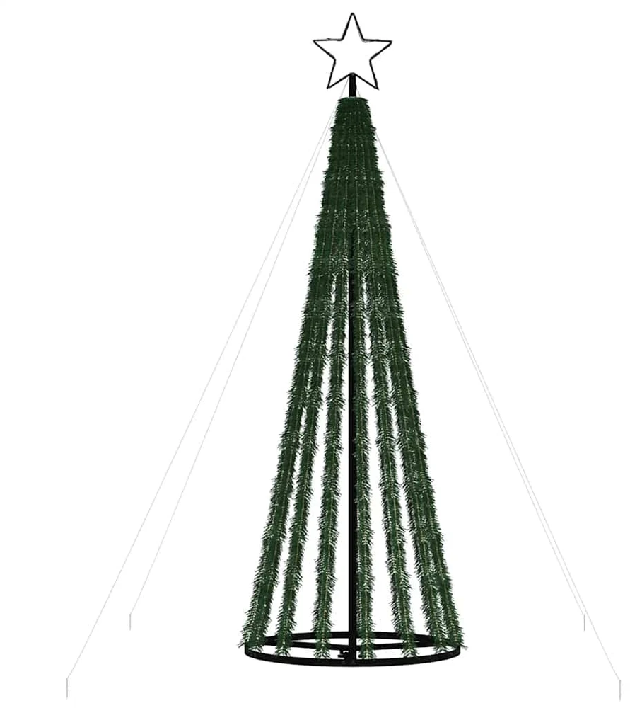Šviečianti Kalėdų eglutė, 180cm, 275 mėlynos LED, kūgio formos