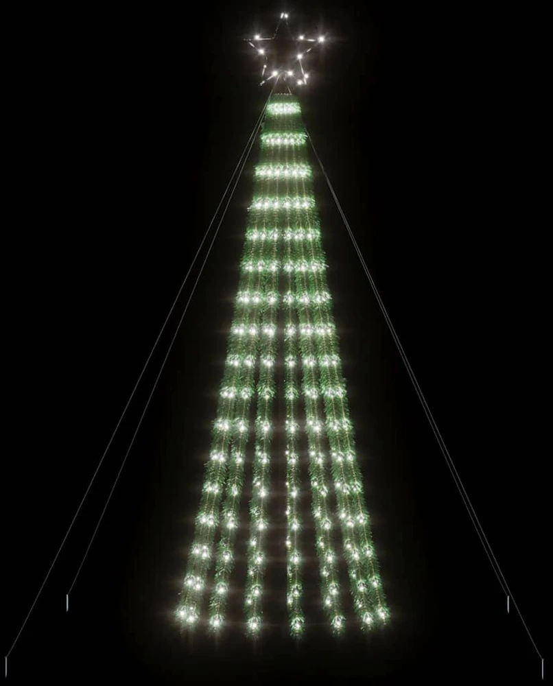 Šviečianti Kalėdų eglutė, 180cm, 275 šaltos LED, kūgio formos