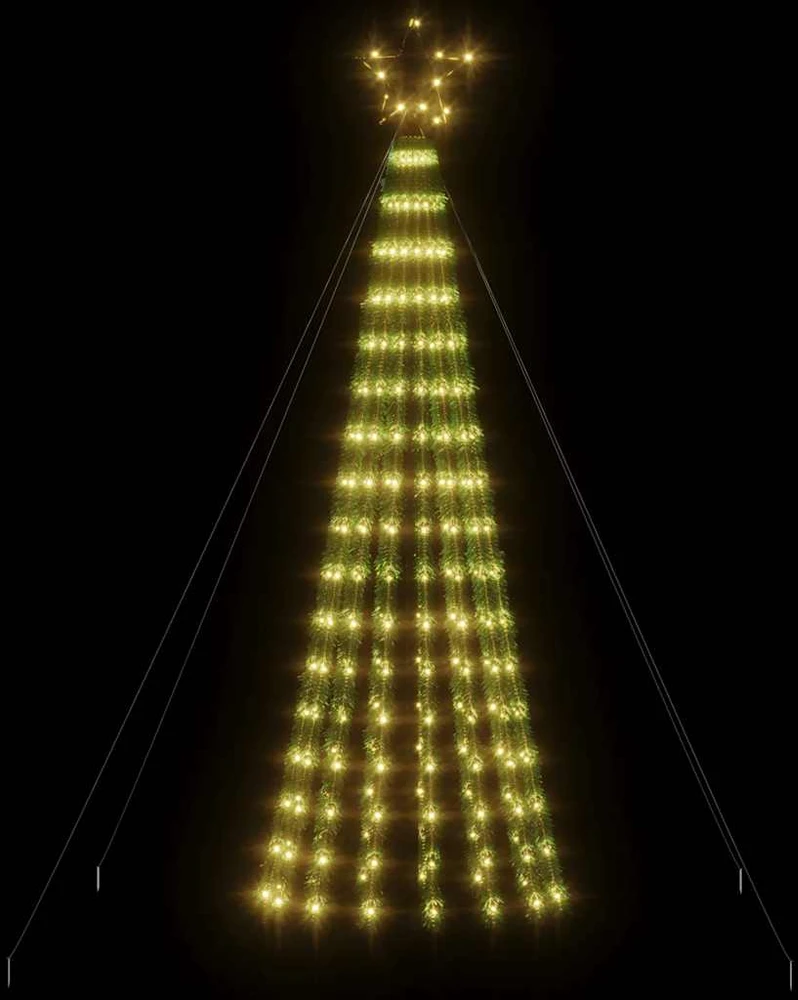 Šviečianti Kalėdų eglutė, 180cm, 275 šiltos LED, kūgio formos