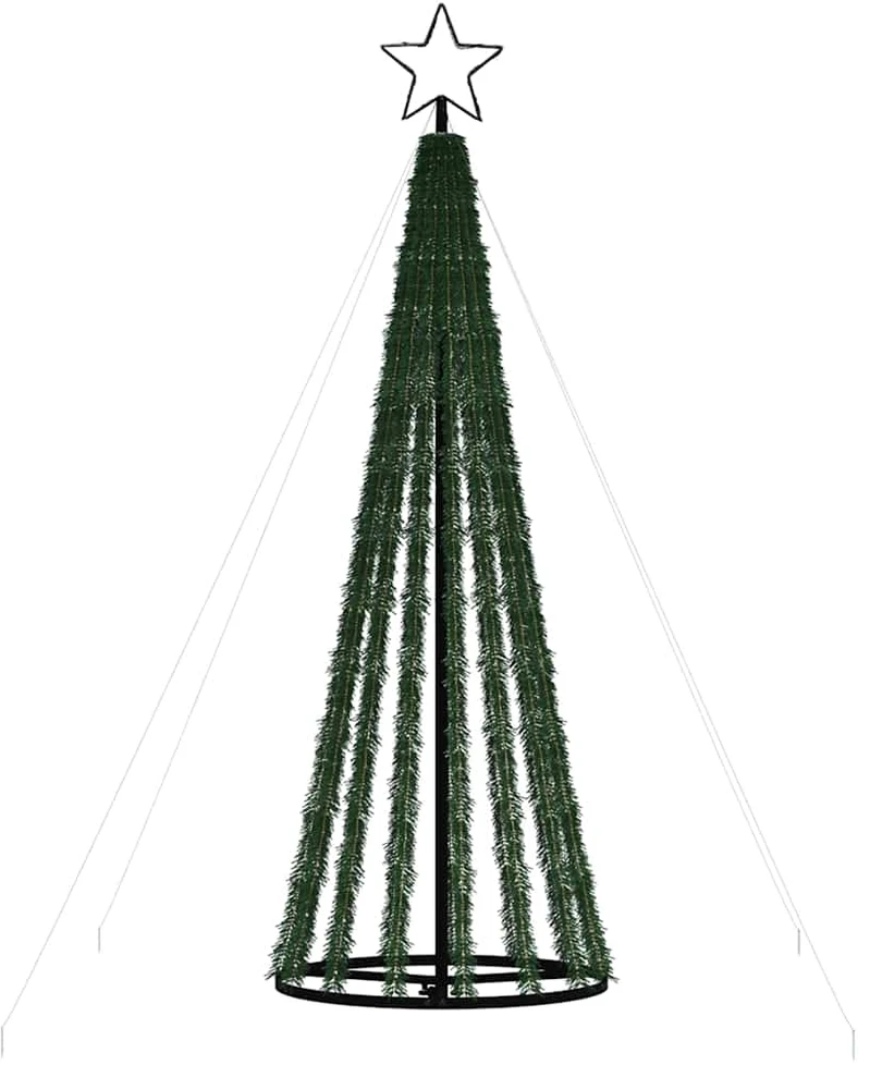 Šviečianti Kalėdų eglutė, 180cm, 275 LED, kūgio formos