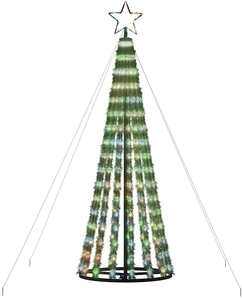 Šviečianti Kalėdų eglutė, 180cm, 275 LED, kūgio formos