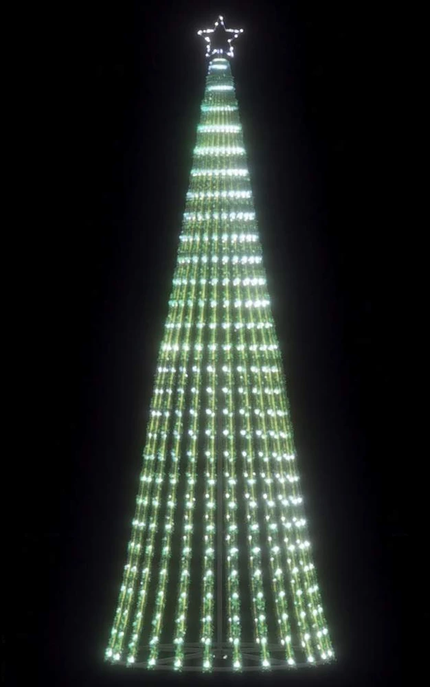 Šviečianti Kalėdų eglutė, 247cm, 475 šaltos LED, kūgio formos