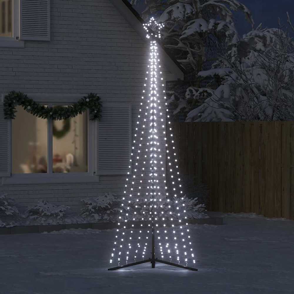LED Kalėdų eglutė 495 LED Šaltai Balta 300,5 cm
