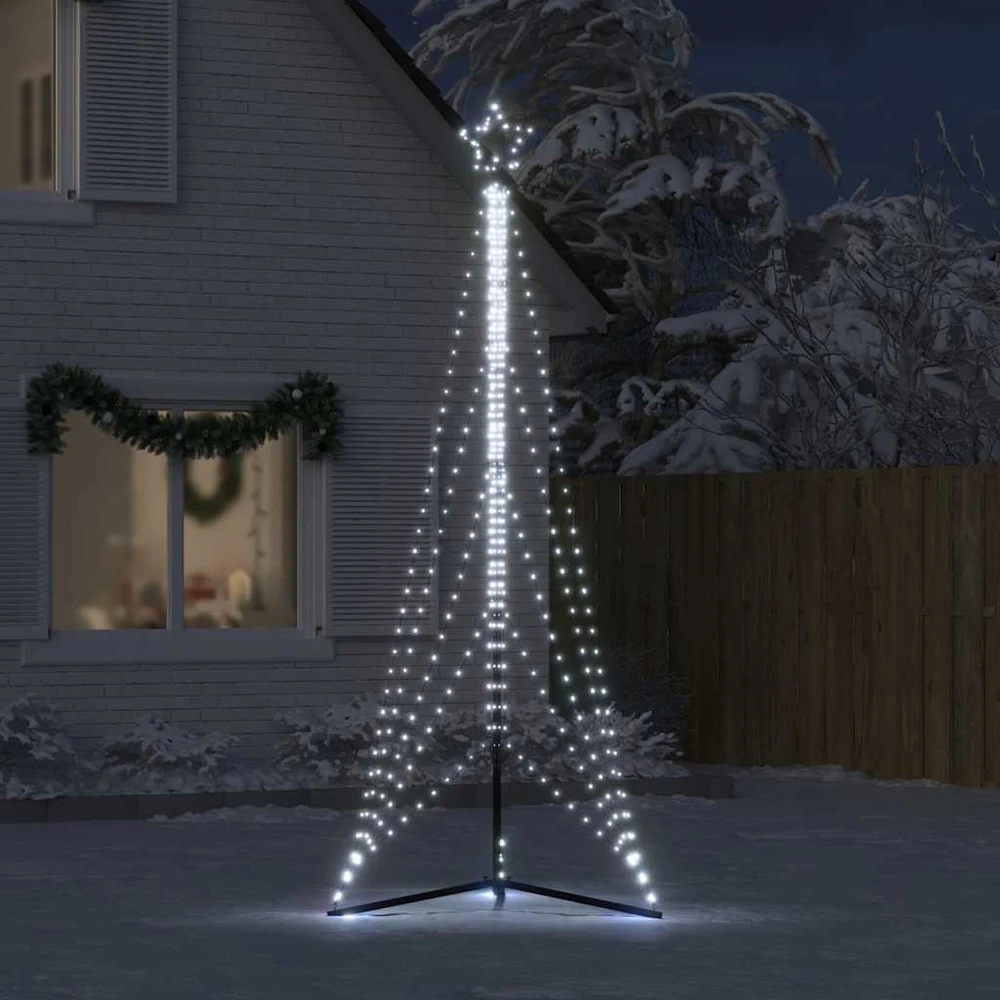 LED Kalėdų eglutė 525 LED Šalta Balta 302 cm