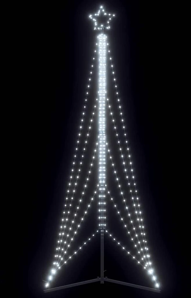 LED Kalėdų eglutė 525 LED Šalta Balta 302 cm