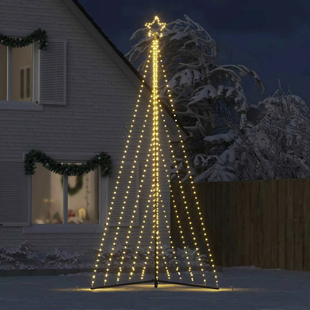 LED Kalėdų eglutė 570 LEDs Šilta Balta 399 cm