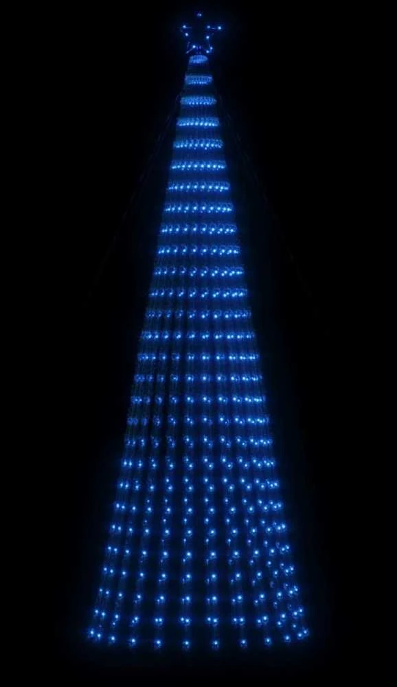 Šviečianti Kalėdų eglutė, 300cm, 688 mėlynos LED, kūgio formos