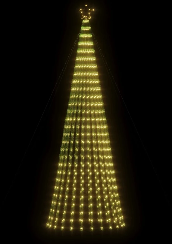 Šviečianti Kalėdų eglutė, 300cm, 688 šiltos LED, kūgio formos