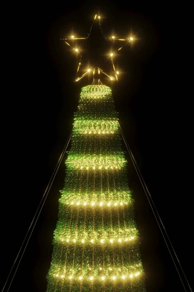 Šviečianti Kalėdų eglutė, 300cm, 688 šiltos LED, kūgio formos