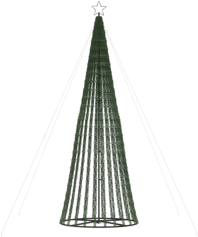 Šviečianti Kalėdų eglutė, 300cm, 688 šiltos LED, kūgio formos