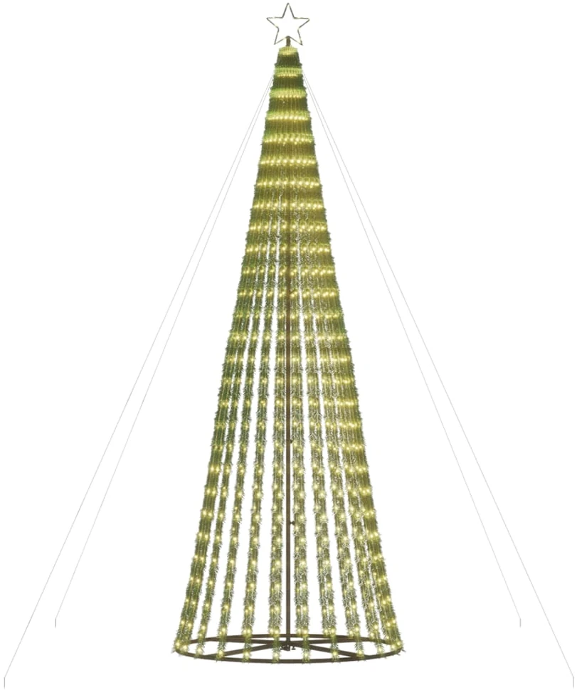 Šviečianti Kalėdų eglutė, 300cm, 688 šiltos LED, kūgio formos