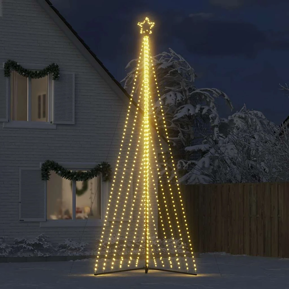 LED Kalėdų eglutė 789 LEDs Šilta Balta 476 cm