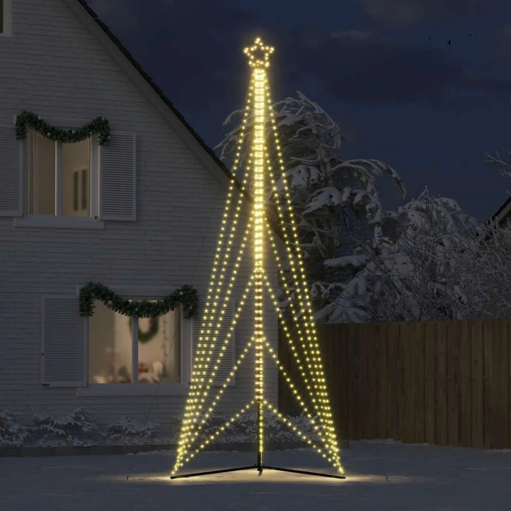 LED Kalėdų eglutė 861 LEDs Šilta Balta 478 cm