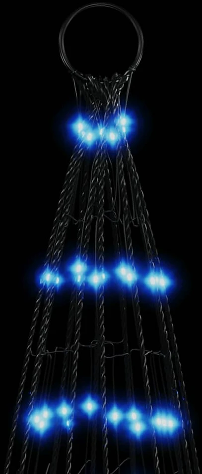 Kalėdų eglutė ant vėliavos stiebo, 500cm, 1534 mėlynos LED