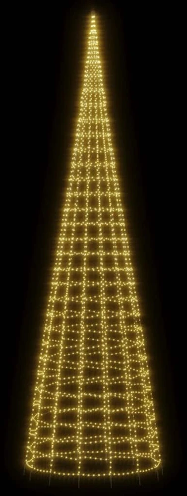 Kalėdų eglutė ant vėliavos stiebo, 800cm, 3000 šiltų LED