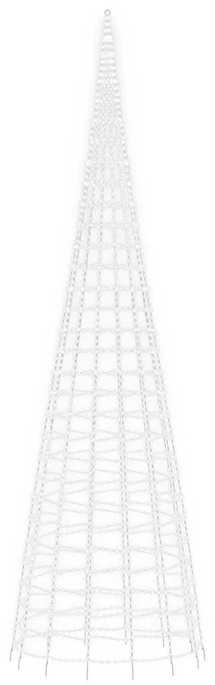 Kalėdų eglutė ant vėliavos stiebo, 800cm, 3000 šaltų LED